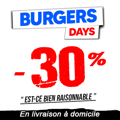 -30% sur les burgers Dessert - EN LIVRAISON